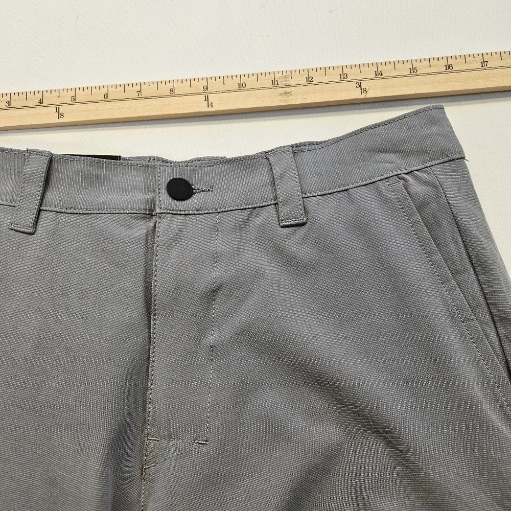 Banana Republic Men's Comfort Flat Front Shorts, Gray, Size 32